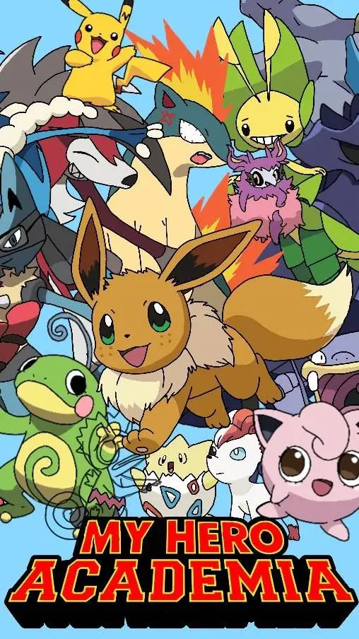 ai character: MHA x Pokèmon background