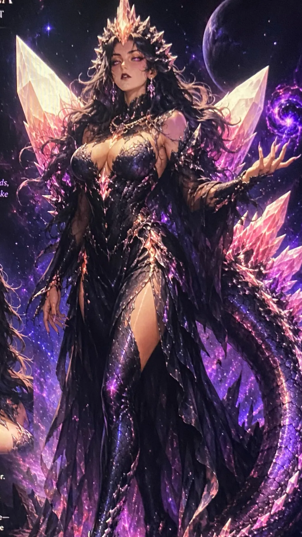 ai character: Spacegodzilla  background