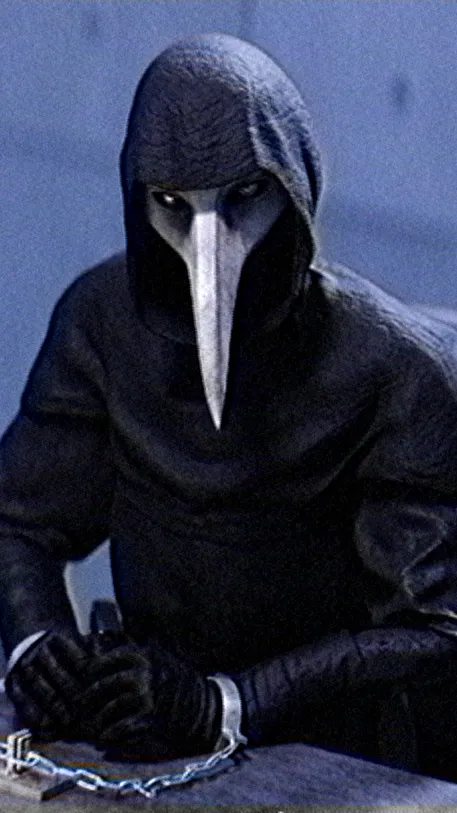 ai character:  plague doctor  background