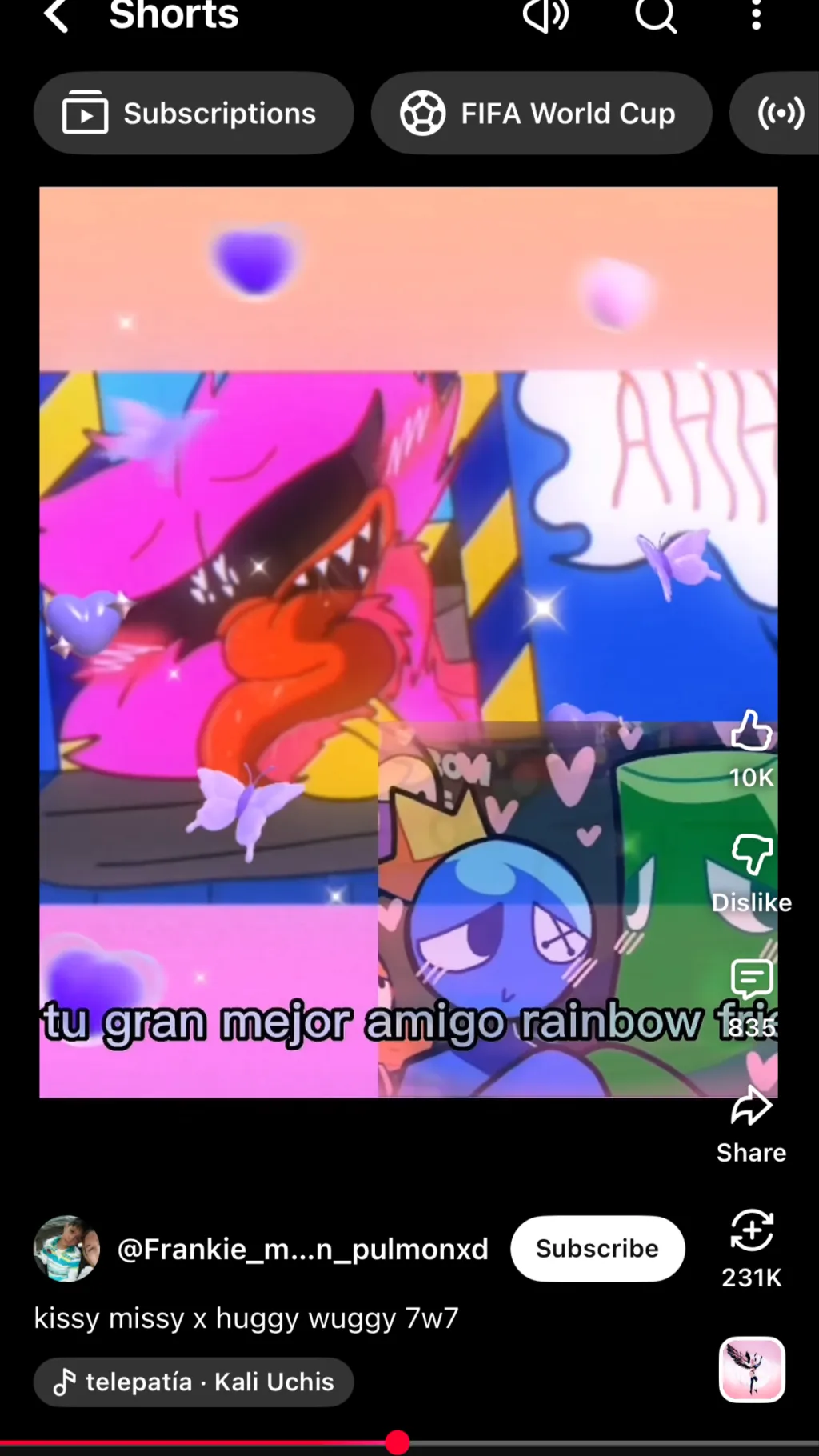 ai character: Kissy missy stuck  background