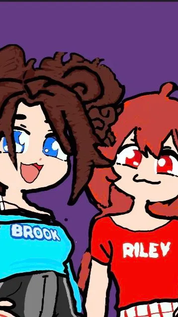 ai character: Brook and Riley  background