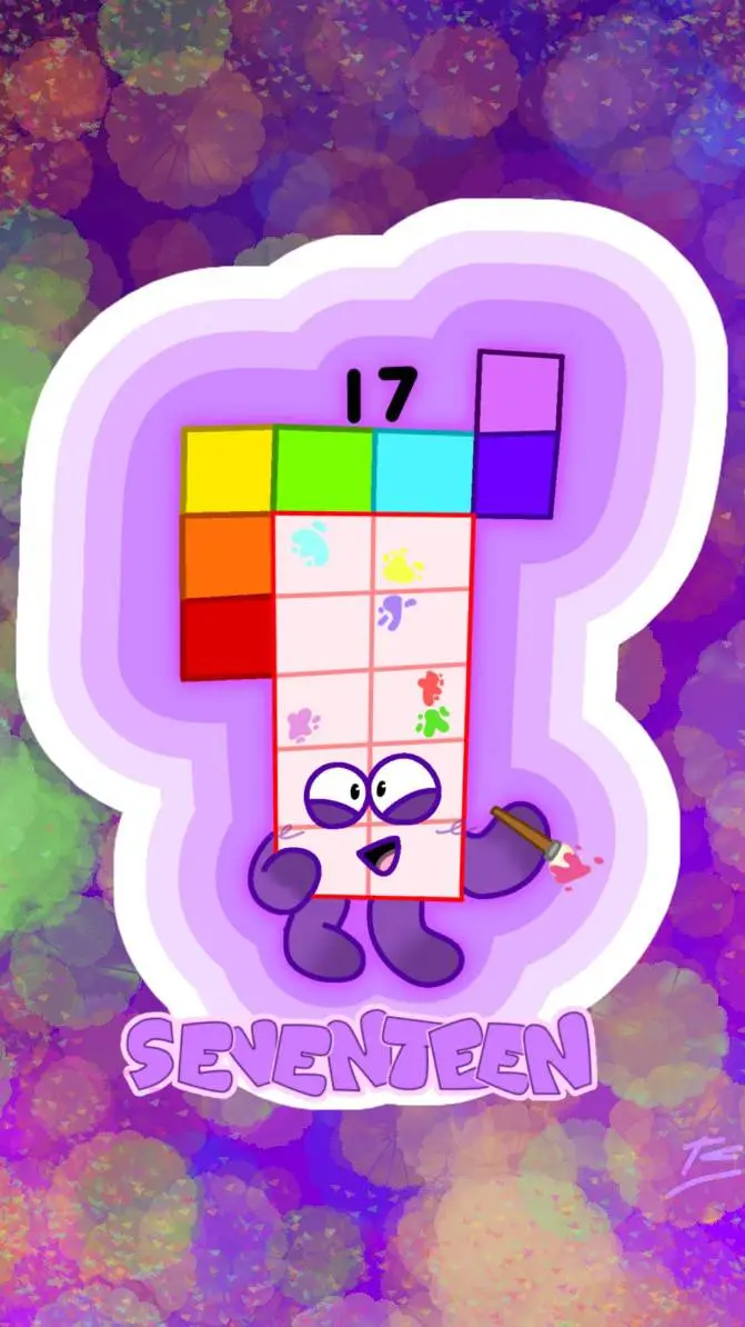 ai character: Numberblock 17 background