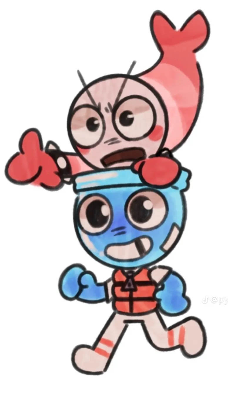 ai character: Shrimps and Finn! background