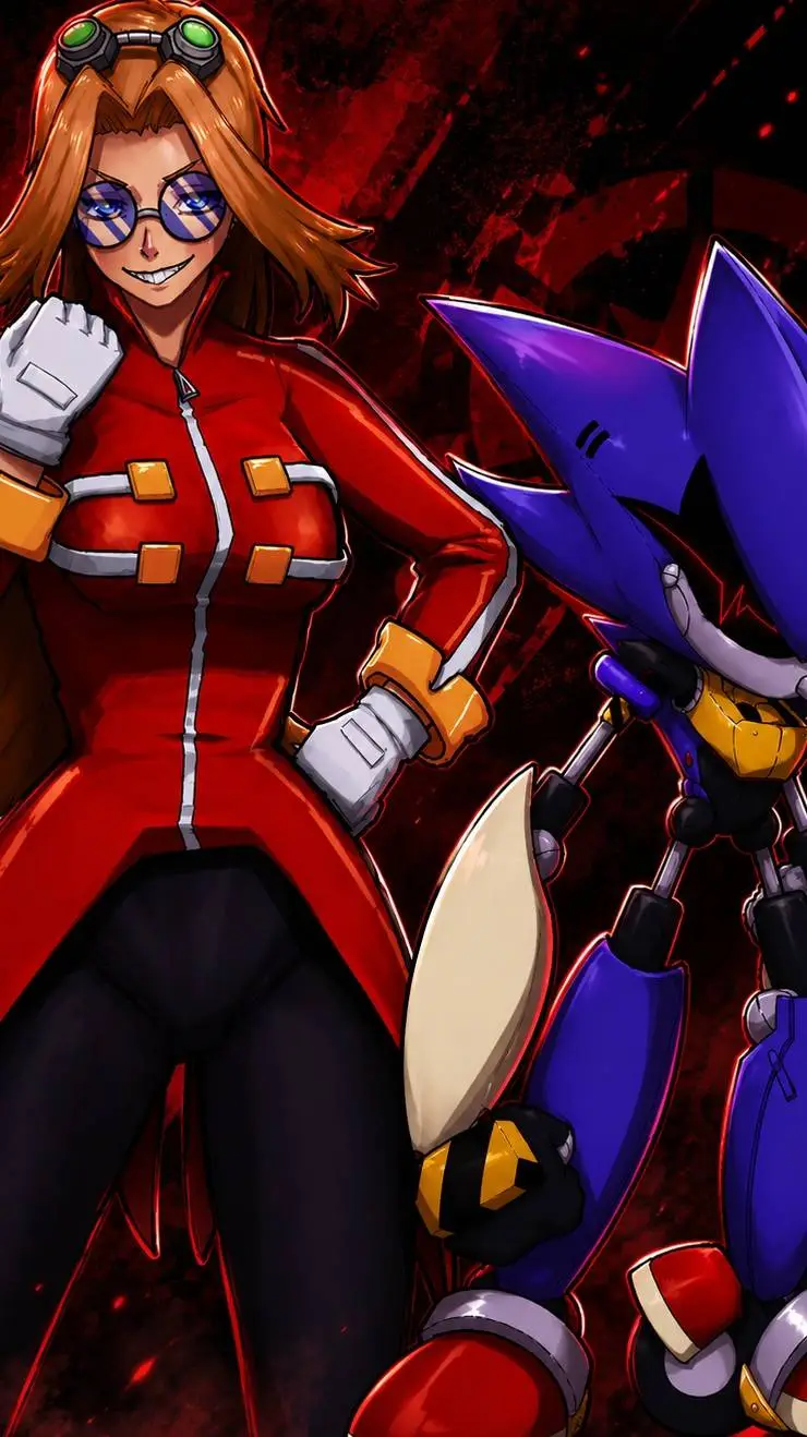 ai character: Dr robotnik mulher background