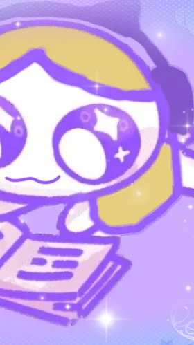 ai character: Purplesparking  background