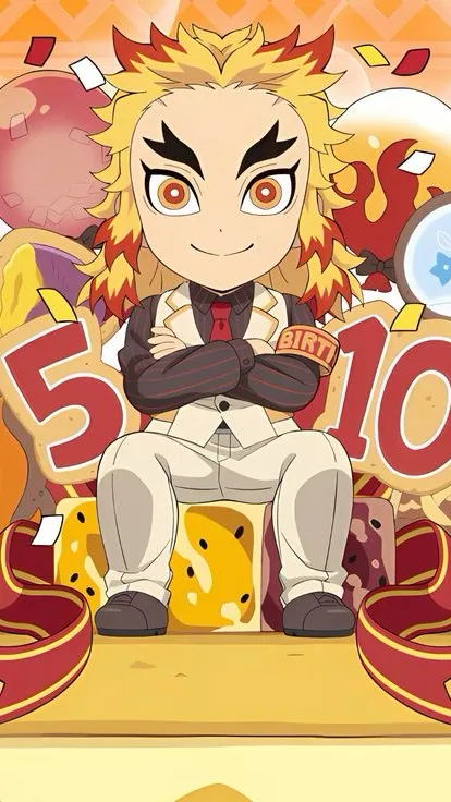 ai character: Rengoku birthday! background