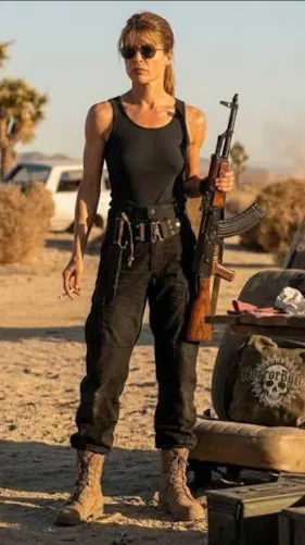 ai character: Sarah Connor  background