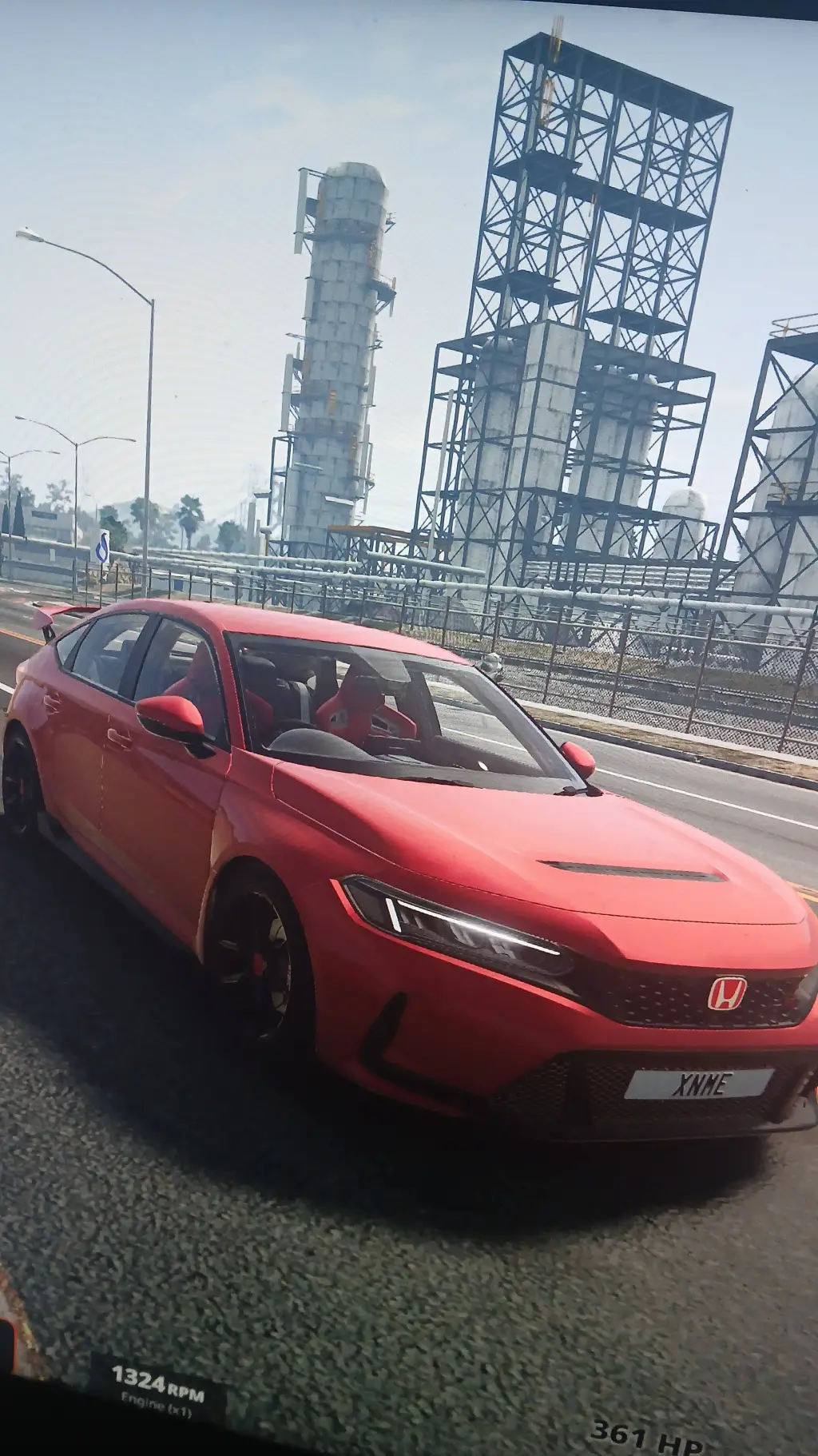ai character: honda civic type r background
