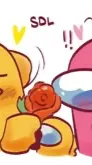 ai character: Pink X Yellow background