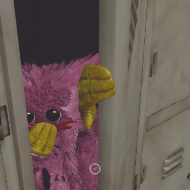 chat with ai character: Hiding kissy missy