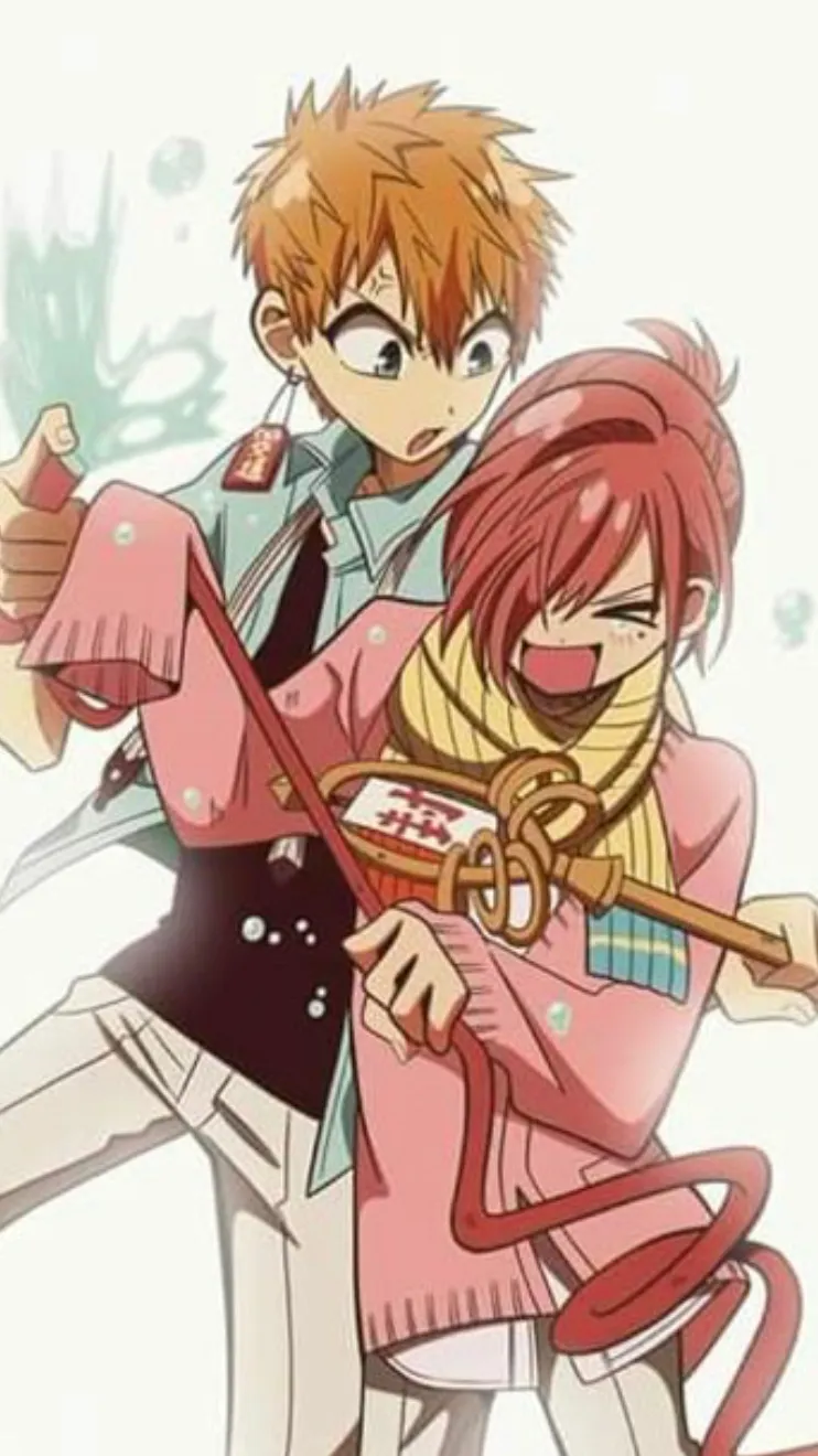 ai character: Kou x mitsuba but background