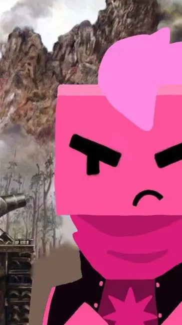 ai character: cube x cubic background