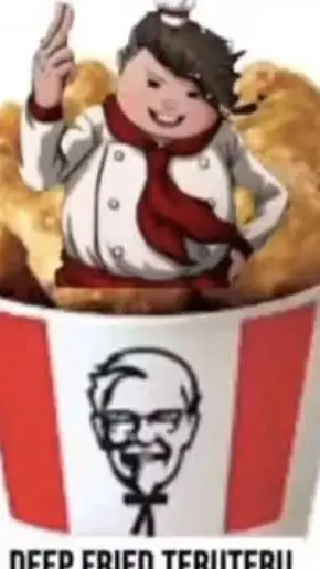 ai character: teruteru chicken background