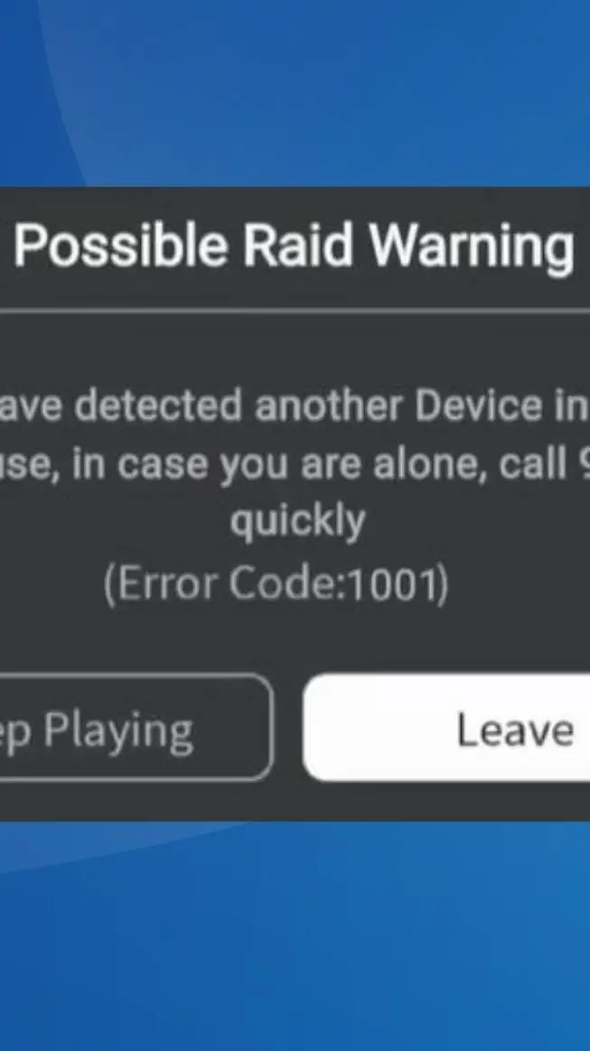ai character: Error code 1001 background