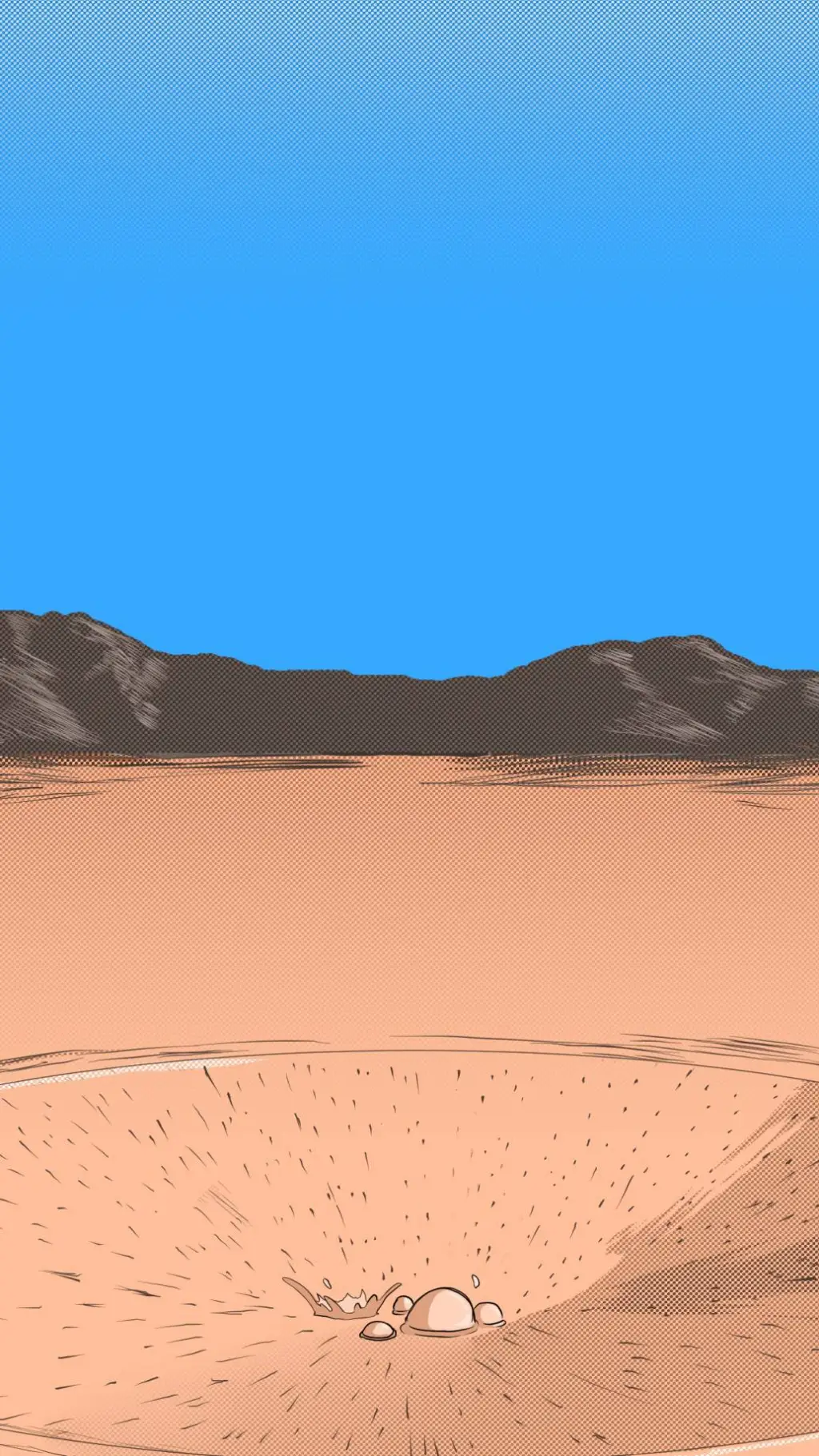 ai character: The sand hole~ background