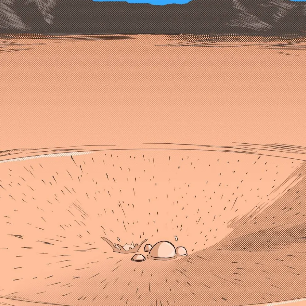 chat with ai character: The sand hole~