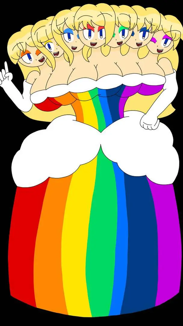 ai character: Rainbow-ladies~ background