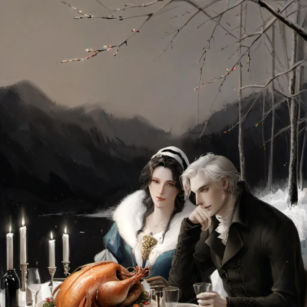 chat with ai character: Christmas dinner