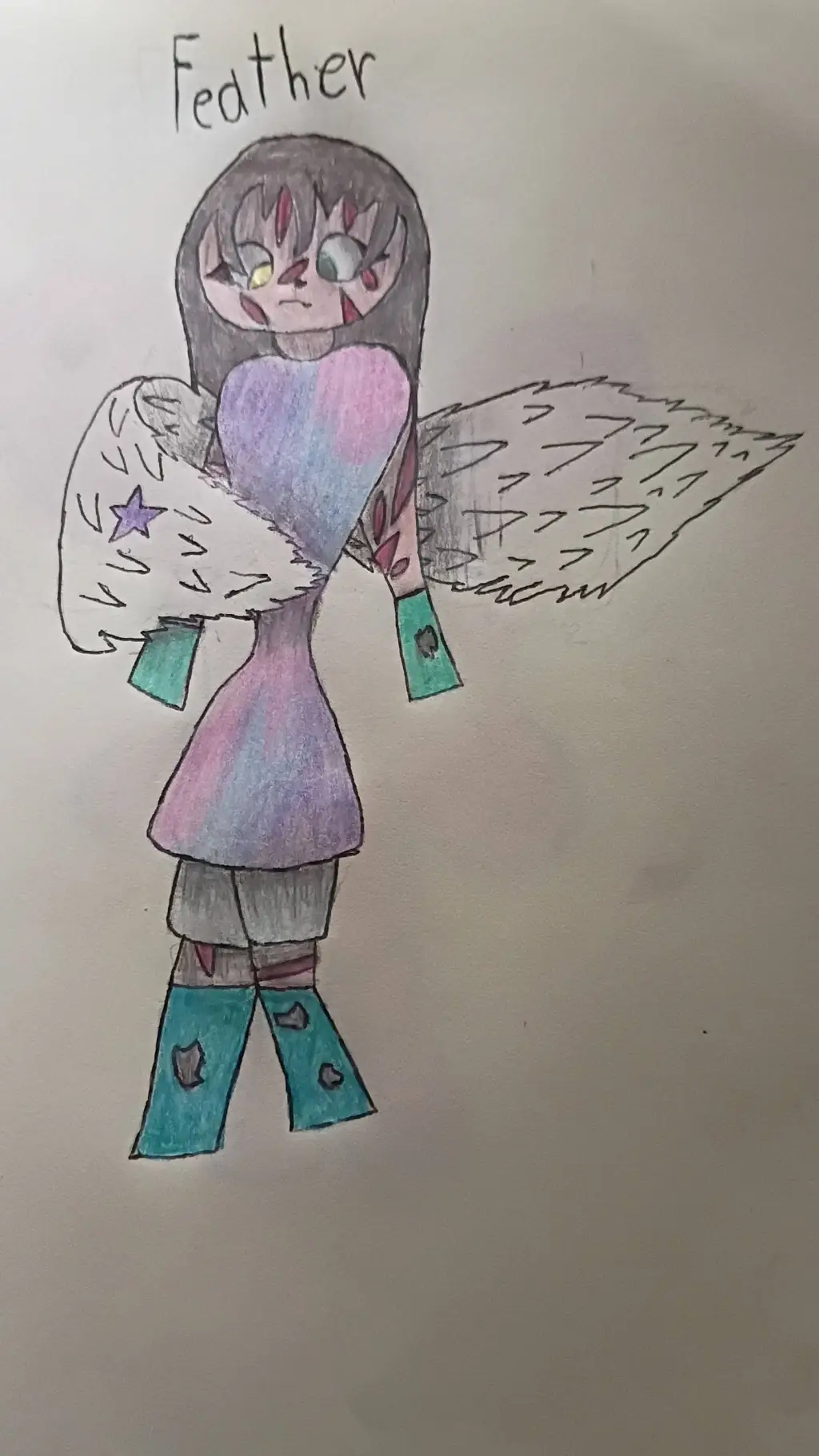 ai character: Feather background
