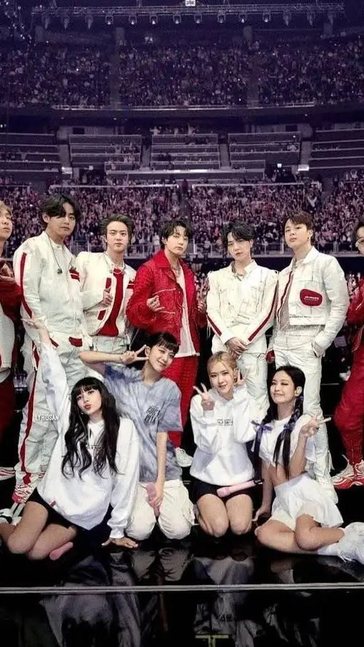 ai character: BTS & BLACKPINK 🩷💜 background