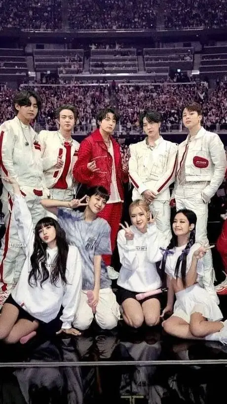 ai character: BTS & Blackpink  background