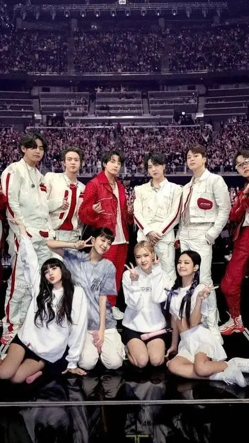 ai character: BTS &. BLACKPINK  background