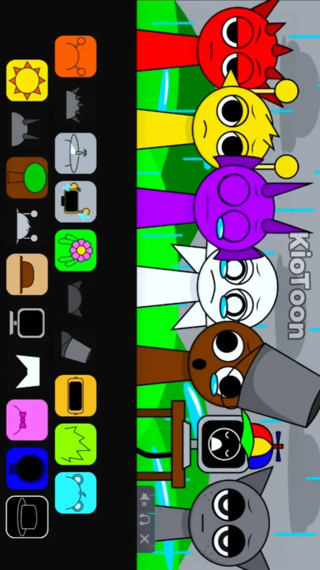 ai character: sprunki sad background