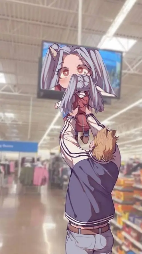 ai character: Shopping time!!<3 background