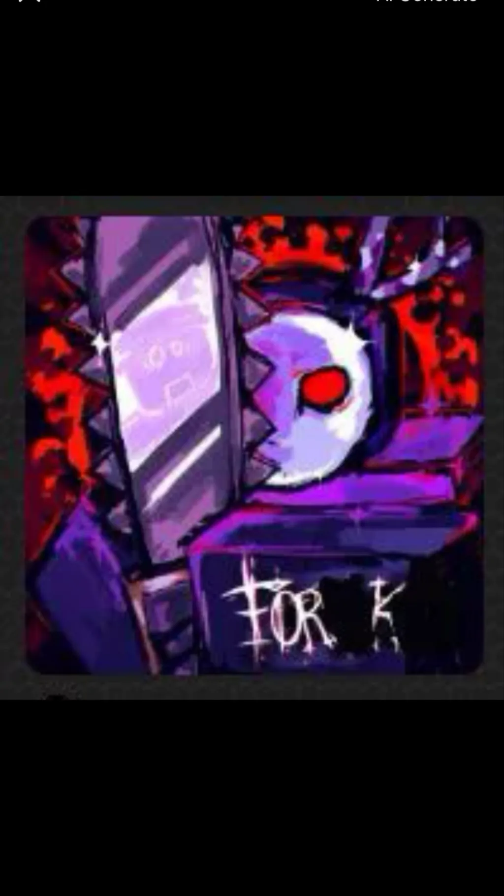 ai character: fork background