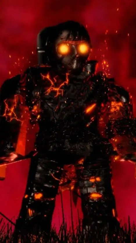 ai character: FIRE JASON background