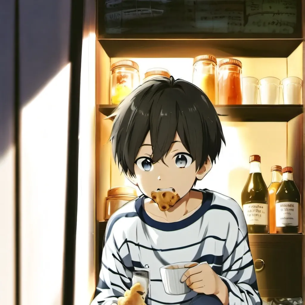 chat with ai character: Sneaking Snacks