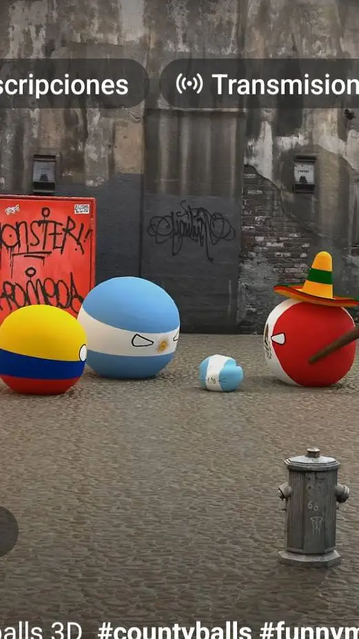 ai character: country balls background
