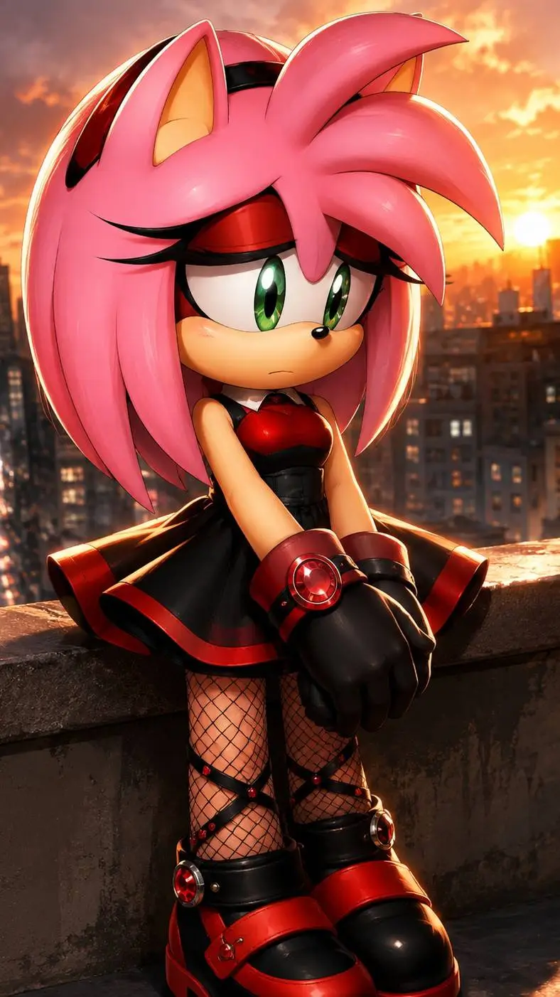 ai character: Amy Rose (Shadow) background