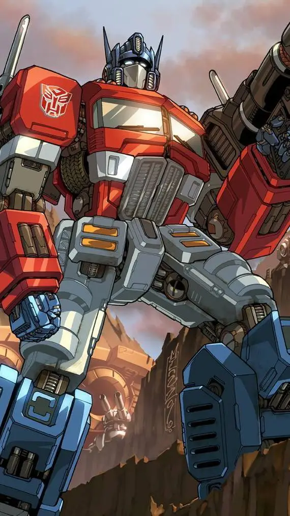 ai character: optimus prime  background