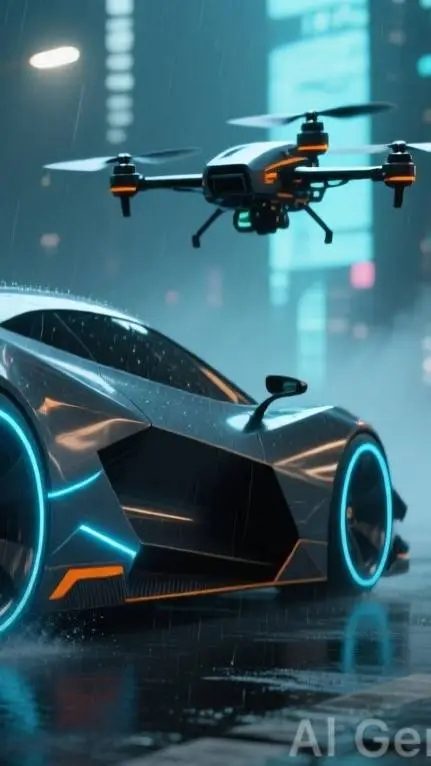 ai character: super speed car background