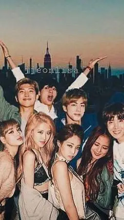 ai character: BTS×BLACKPINK background