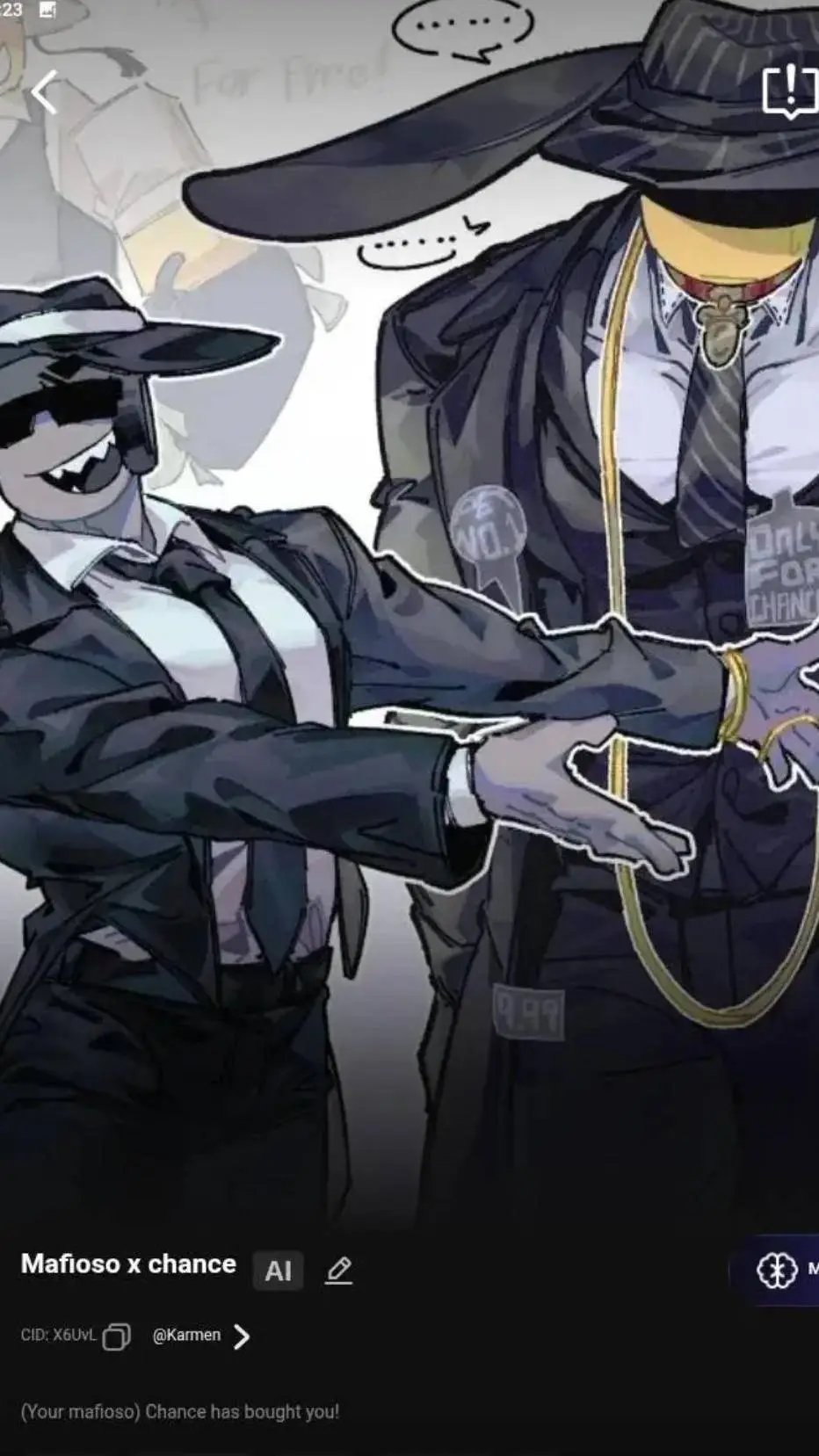 ai character: chance×mafioso. background