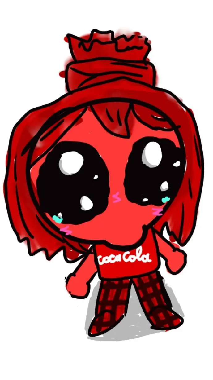 ai character: cocacola  background