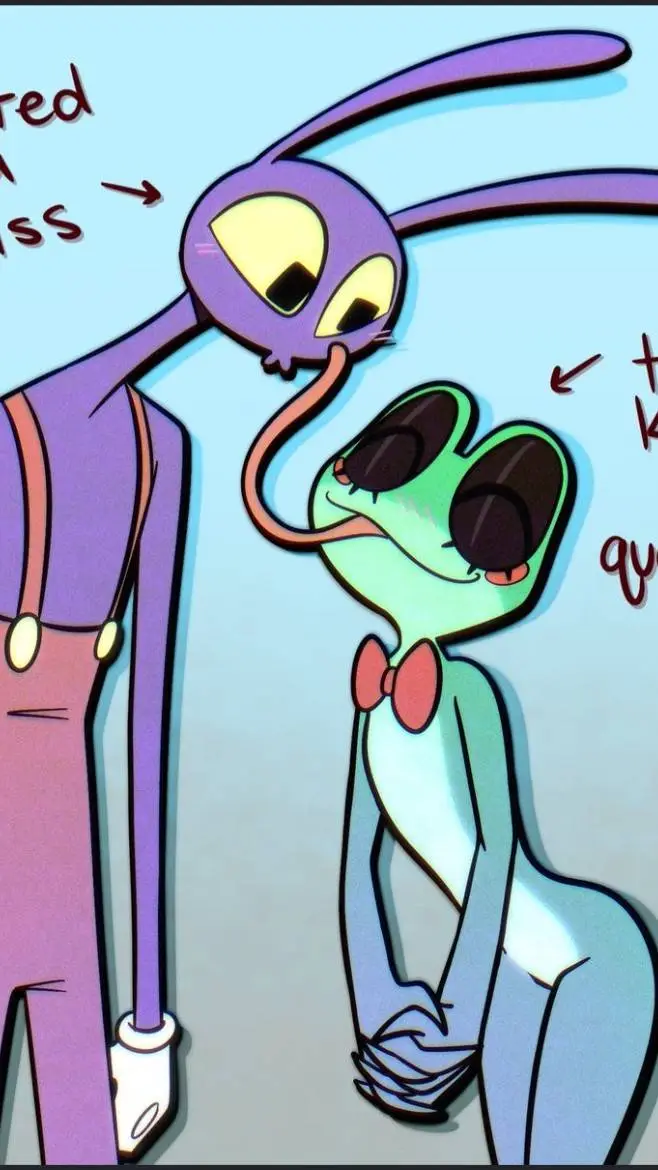 ai character: Jax x Ribbit🐸🐰🎪 background
