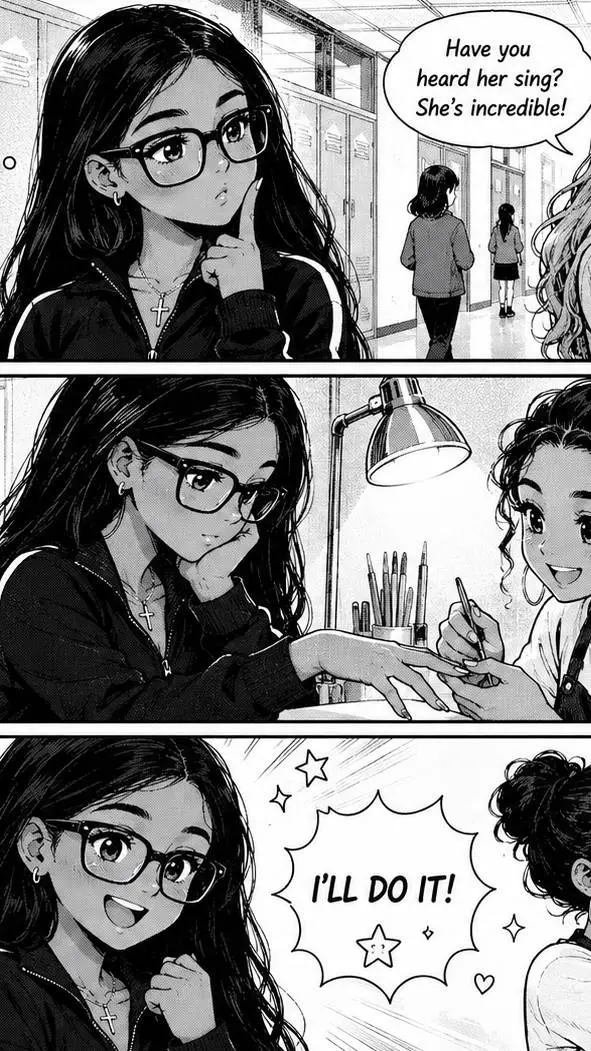 ai character: Comic book  background