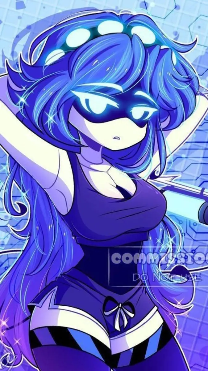 ai character: aqua murder dron♥️ background
