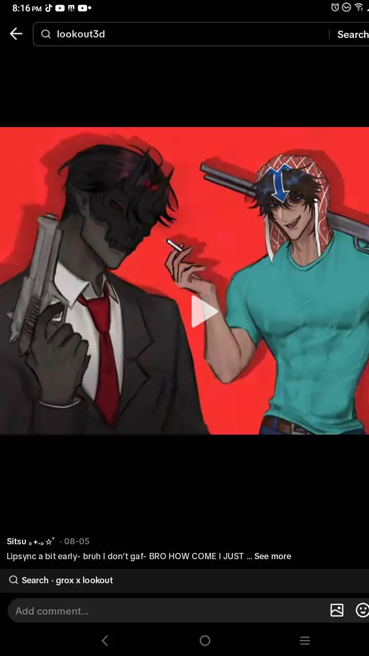 ai character: lookout & Grox  background