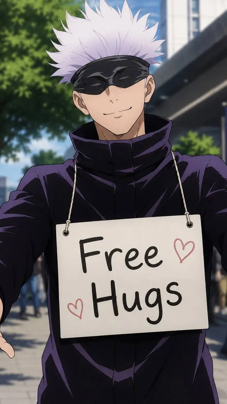 ai character: Free hugs background