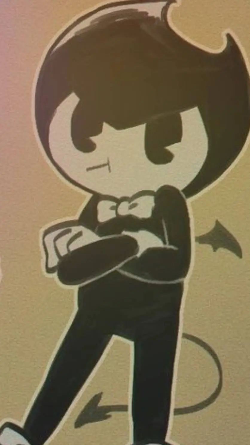 ai character: bendy ):( background