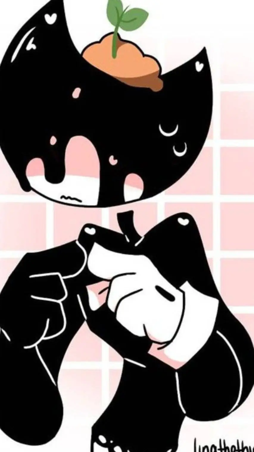ai character: ink bendy  background