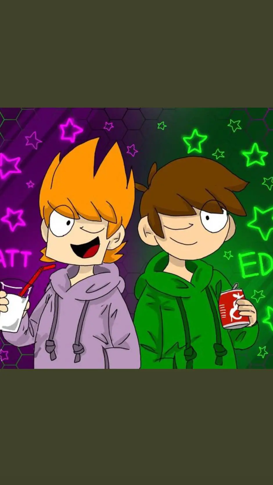 ai character: edd and matt  background