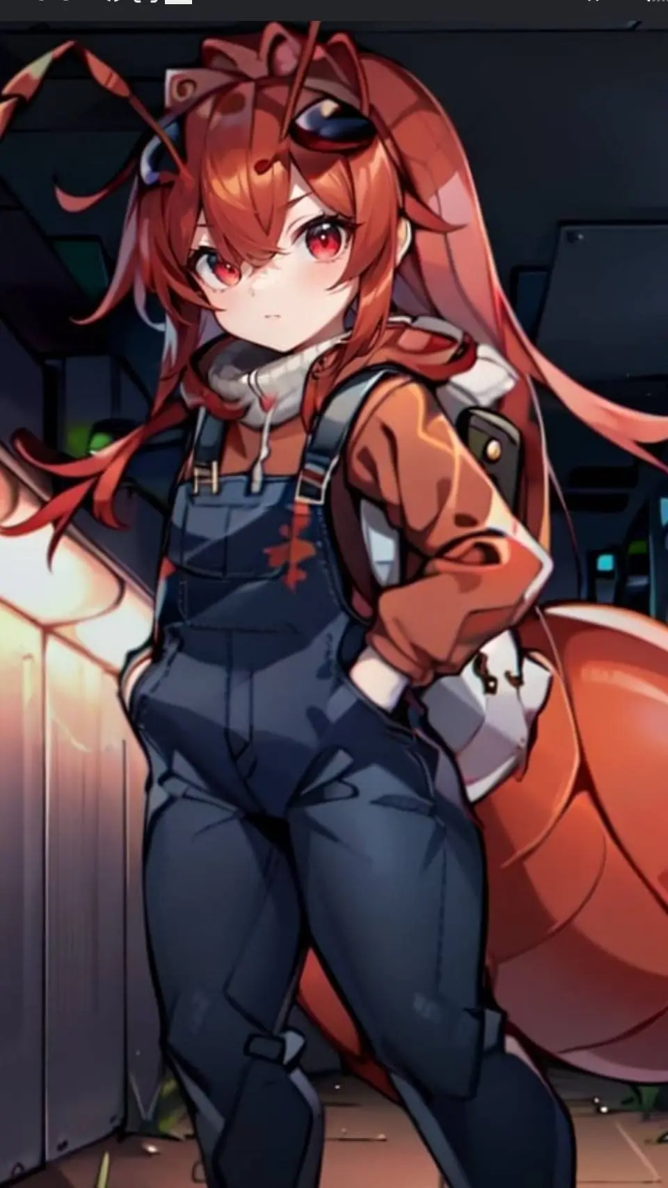 ai character: Chica hormiga background