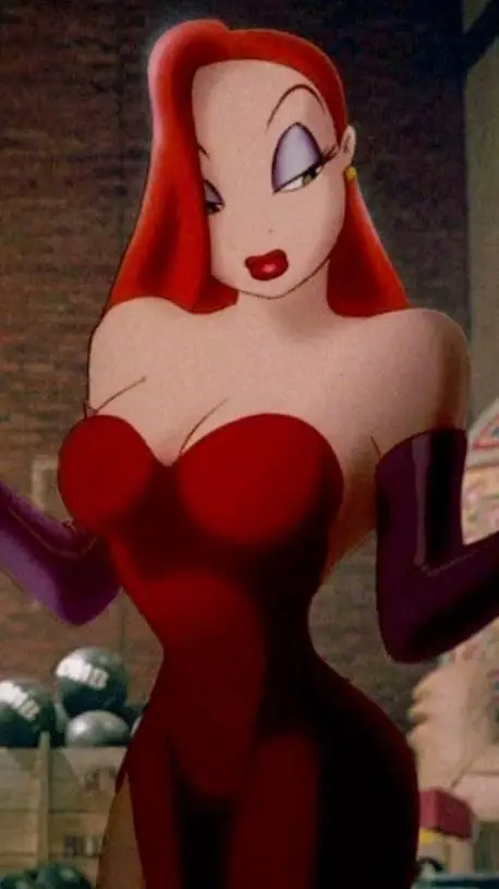 ai character: Jessica Rabbit background