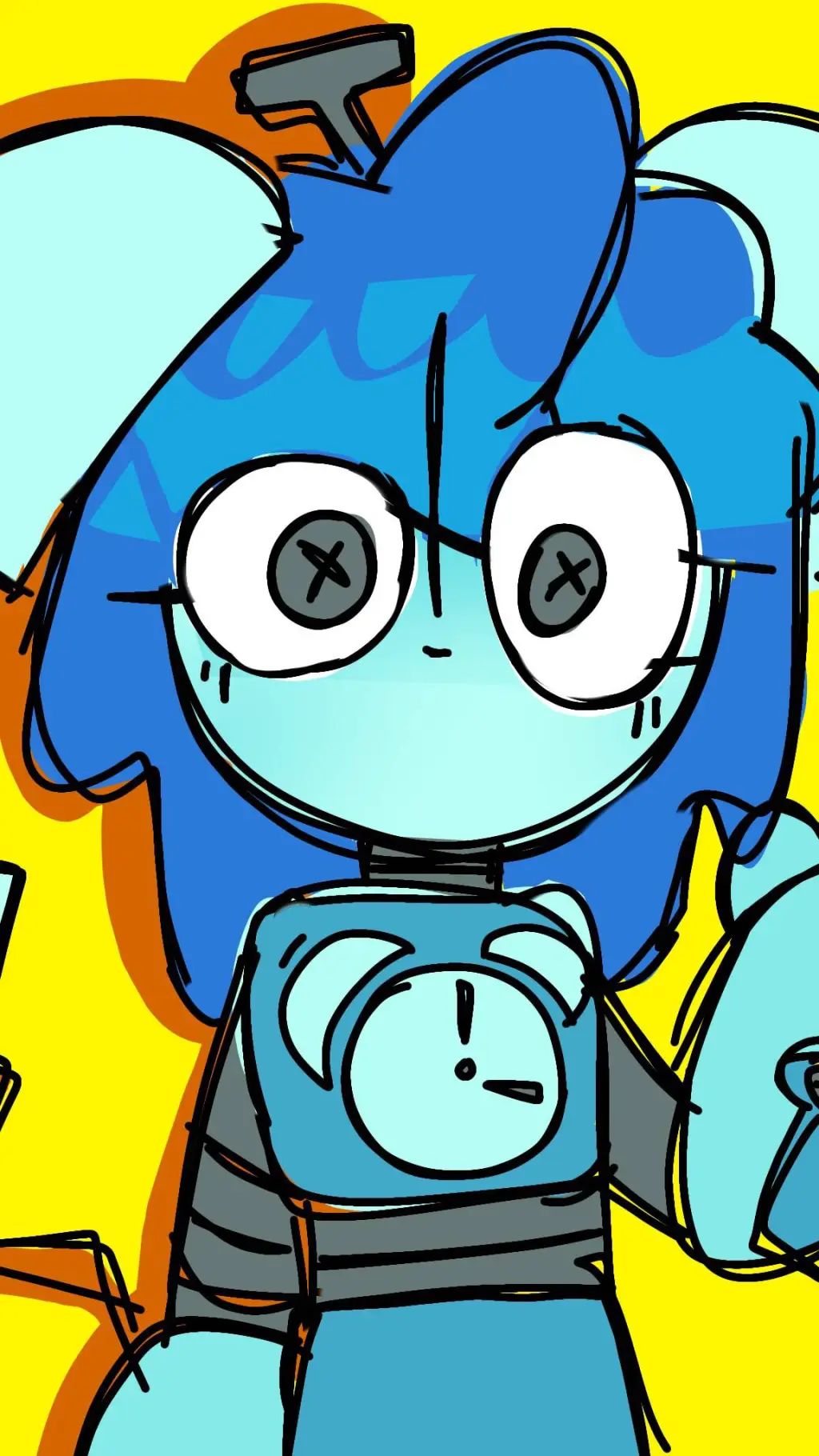 ai character: clock background
