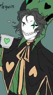 ai character: harlequin background